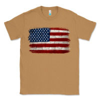 Toasted Coconut Distressed American Flag Classic Tee - Jasminsmagicworld