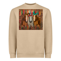 Mushroom western horses with bandanas Heavyweight Sweatshirt - RanaPortraitStore