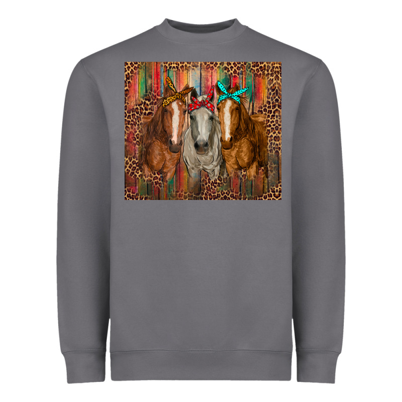 Western Horses With Bandanas Heavyweight Sweatshirt by RanaPortraitStore | Teevron