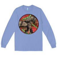Colony Blue Belgian Horse Christmas Long Sleeve Tee - LillyAllenDesigns