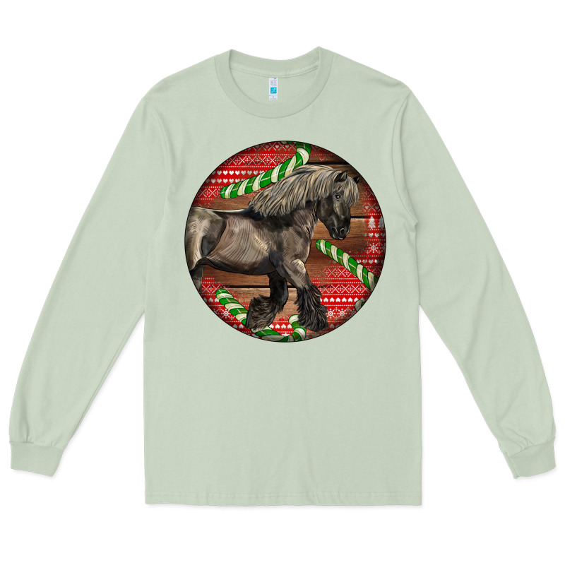 Belgian Horse Christmas Long Sleeve Tee by LillyAllenDesigns | Teevron