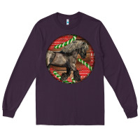 Plum Belgian Horse Christmas Long Sleeve Tee - LillyAllenDesigns
