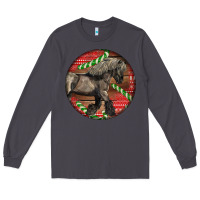 Smoke Belgian Horse Christmas Long Sleeve Tee - LillyAllenDesigns