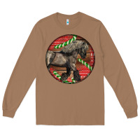Toasted Coconut Belgian Horse Christmas Long Sleeve Tee - LillyAllenDesigns