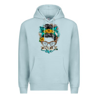 Blue Mist nona life messy bun Premium Hoodie - BarkalooDesign