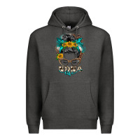 Charcoal Heather nona life messy bun Premium Hoodie - BarkalooDesign