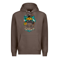 Coffee nona life messy bun Premium Hoodie - BarkalooDesign
