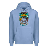 Colony Blue nona life messy bun Premium Hoodie - BarkalooDesign