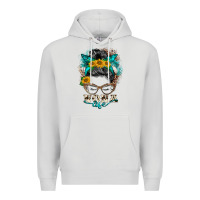 Dove Grey nona life messy bun Premium Hoodie - BarkalooDesign