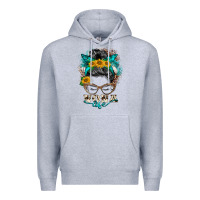 Heather Grey nona life messy bun Premium Hoodie - BarkalooDesign