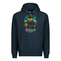 Navy nona life messy bun Premium Hoodie - BarkalooDesign