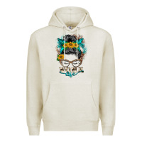 Oatmeal Heather nona life messy bun Premium Hoodie - BarkalooDesign