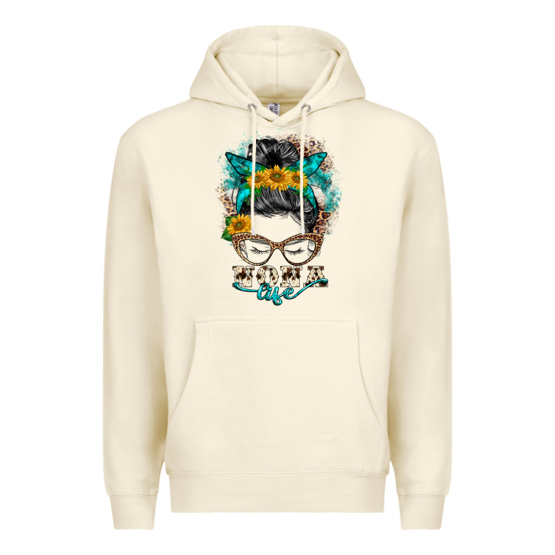 Nona Life Messy Bun Premium Hoodie by BarkalooDesign | Teevron