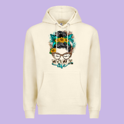 Nona Life Messy Bun Premium Hoodie Designed By Barkaloodesign