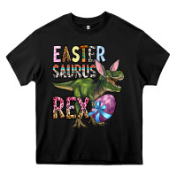 Black Easter Saurus Rex Heavy Core Tee - OliviaCreatesArt