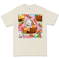 Bone Easter Bunny With Hamper Seamless Pattern Premium Tee - BundleAndBundleShop