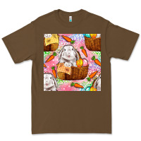 Cacao Easter Bunny With Hamper Seamless Pattern Premium Tee - BundleAndBundleShop