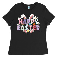 Black happy easter Ladies Tee - LillyAllenDesigns