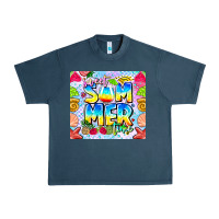 Midnight Navy Sweet Summer Time Urban Heavy Tee - CowhideDigitalArt