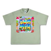 Oil Green Sweet Summer Time Urban Heavy Tee - CowhideDigitalArt