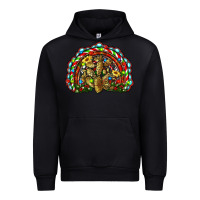 Black christmas rainbow with leopard cactus Urban Hoodie - RanaPortraitStore