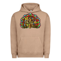 Pigment Burro christmas rainbow with leopard cactus Urban Hoodie - RanaPortraitStore