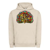 Pigment French Oak christmas rainbow with leopard cactus Urban Hoodie - RanaPortraitStore