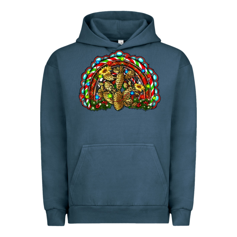 Christmas Rainbow With Leopard Cactus Urban Hoodie by RanaPortraitStore | Teevron