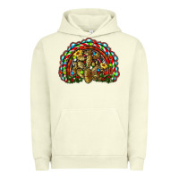 Pigment Pistachio christmas rainbow with leopard cactus Urban Hoodie - RanaPortraitStore