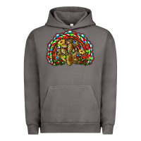 Pigment Tornado christmas rainbow with leopard cactus Urban Hoodie - RanaPortraitStore