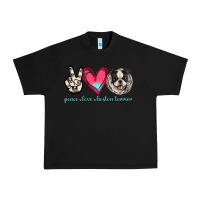 Black Peace Love Boston Terrier Urban Heavy Tee - Jasminsmagicworld