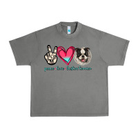 Tornado Peace Love Boston Terrier Urban Heavy Tee - Jasminsmagicworld
