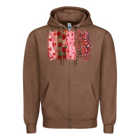 Chestnut valentine's day brushstrokes Zipper Hoodie - RanaPortraitStore