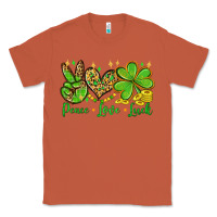 Copper St. Patrick's Day Peace love luck Classic Tee - OliviaCreatesArt