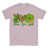 Lilac St. Patrick's Day Peace love luck Classic Tee - OliviaCreatesArt
