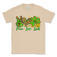 Mushroom St. Patrick's Day Peace love luck Classic Tee - OliviaCreatesArt