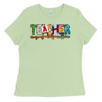Matcha Teacher Cryons Kids Caffeine Ladies Tee - CowhideDigitalArt