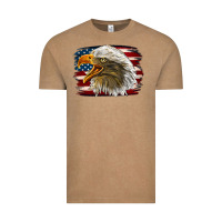 Vintage Coffee Western American Flag Eagle Vintage Tee - LillyAllenDesigns