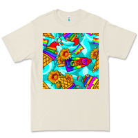 Bone Pride lgbtq ice cream and sunflowers seamless Premium Tee - BundleAndBundleShop