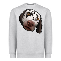 Heather Grey Dalmatian Heavyweight Sweatshirt - Jasminsmagicworld