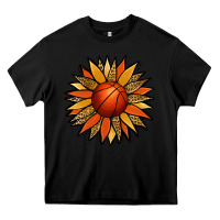 Black Basketball Sunflower Heavy Core Tee - Jasminsmagicworld