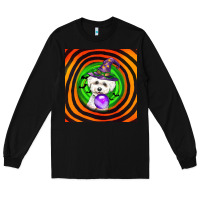 Black halloween bichons frise dog Long Sleeve Tee - LillyAllenDesigns