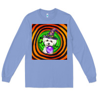 Colony Blue halloween bichons frise dog Long Sleeve Tee - LillyAllenDesigns