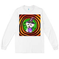 White halloween bichons frise dog Long Sleeve Tee - LillyAllenDesigns