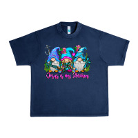 Navy Jesus Is My Anchor Urban Heavy Tee - CowhideDigitalArt