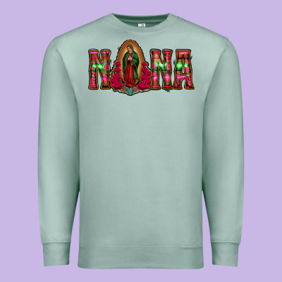 Nana Floral Aztec Leopard Premium Sweatshirt Designed By Jasminsmagicworld