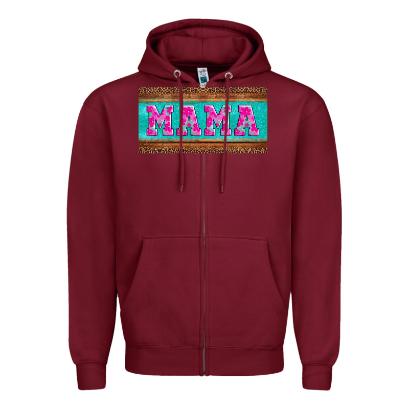 Floral Mama Mother's Day License Plate Zipper Hoodie by Jasminsmagicworld | Teevron