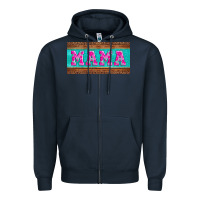 Navy floral mama mother's day license plate Zipper Hoodie - Jasminsmagicworld