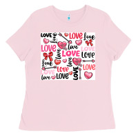 Bubblegum Pink love Ladies Tee - LillyAllenDesigns