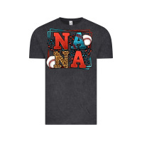 Vintage Black Baseball nana leopard frame Vintage Tee - LillyAllenDesigns